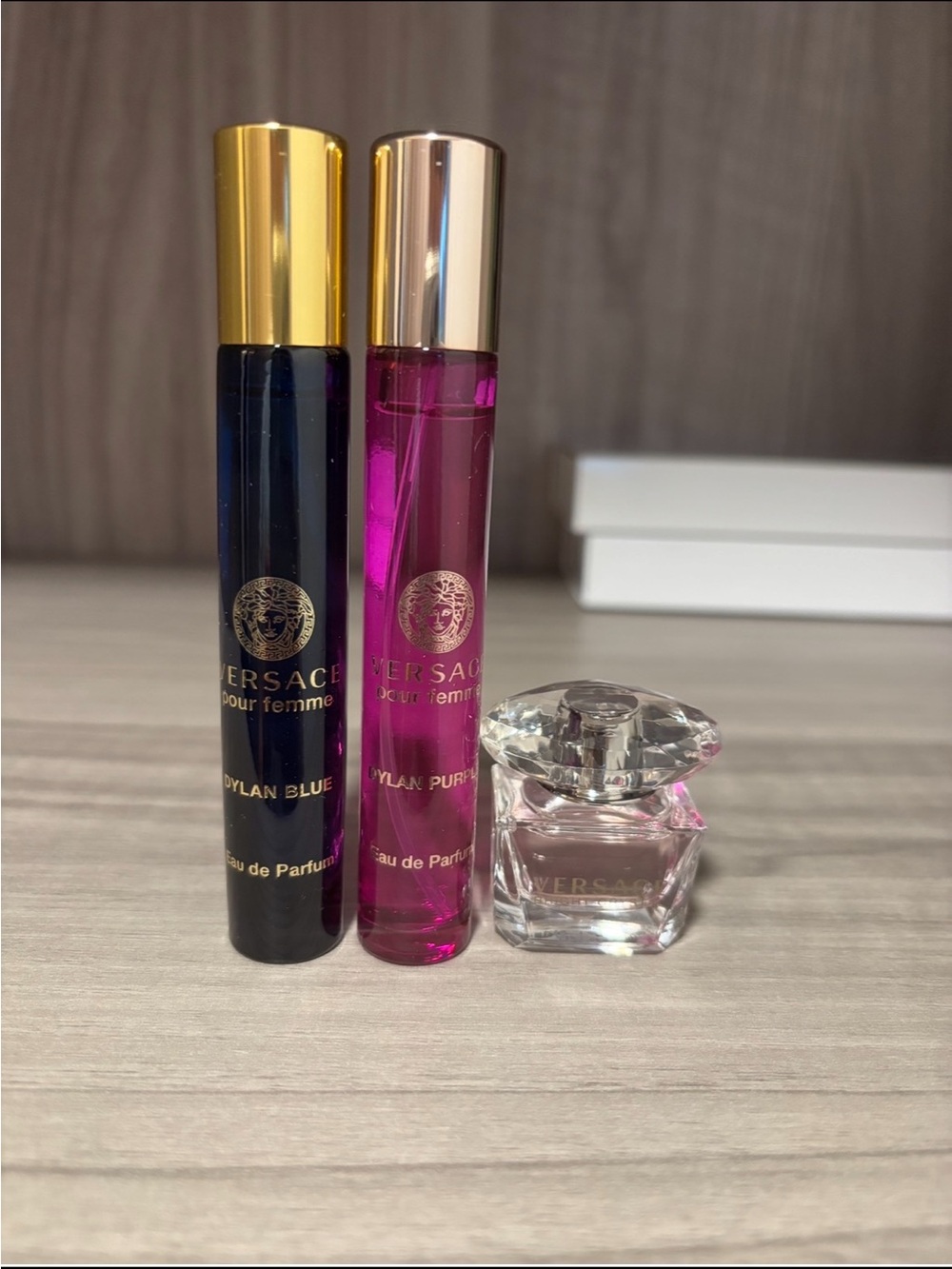 Versace Dylan Blue & Purple & bright crystal women perfume Set